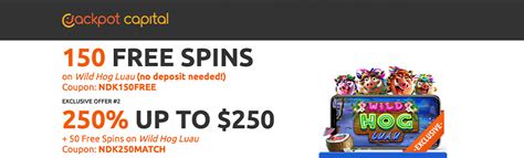 Jackpot Capital Casino No Deposit Bonus Codes for August 2024.